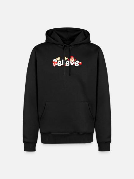 Noël croire Noël - Sweat à capuche Premium bio Homme - noir