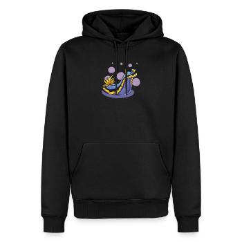 Conception de la plongée sous-marine en nudibranche - Sweat à capuche Premium bio Homme - noir - Devant - Nico (187cm)