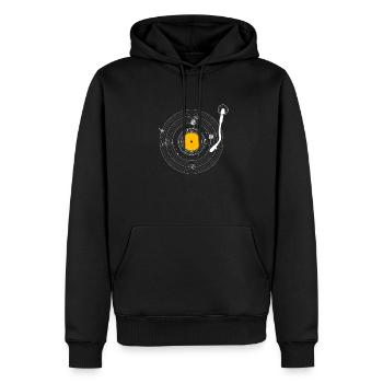 Solar System as a Record Gift - Men’s Premium Organic Hoodie - black - Front - Nico (187cm)