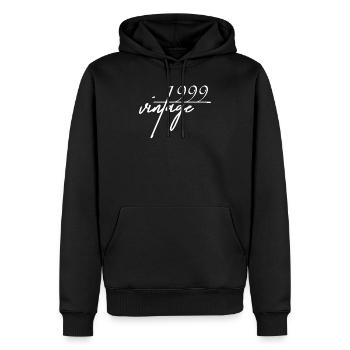 Vintage 1999. 1999 Geburtstagsgeschenk - Männer Premium Bio Hoodie - Schwarz - Vorne - Nico (187cm)