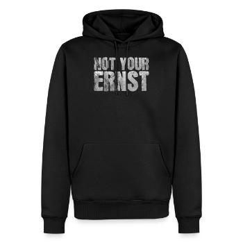 Sprüche - Not your Ernst - Männer Premium Bio Hoodie - Schwarz - Vorne - Nico (187cm)