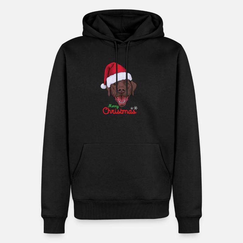 Labrador Noël - Sweat à capuche Premium bio Homme - noir