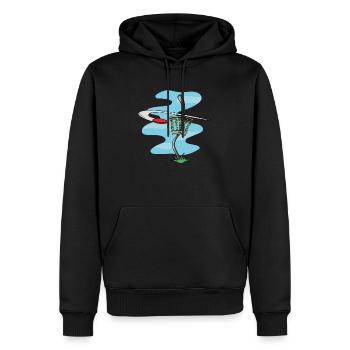 Disc Golf - Sweat à capuche Premium bio Homme - noir - Devant - Nico (187cm)