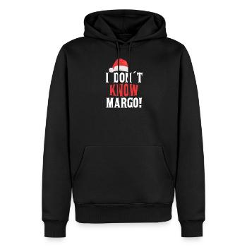 I don ́t know Margo! - Men’s Premium Organic Hoodie - black - Front - Nico (187cm)