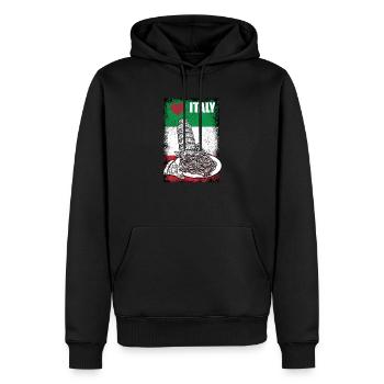 Love Italy Ich liebe Italien italienisches Essen - Männer Premium Bio Hoodie - Schwarz - Vorne - Nico (187cm)