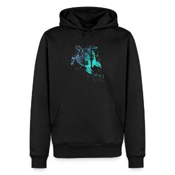 Schildkröten Mandala Ozeanolegen Tattoo Geschenk - Männer Premium Bio Hoodie - Schwarz - Vorne - Nico (187cm)