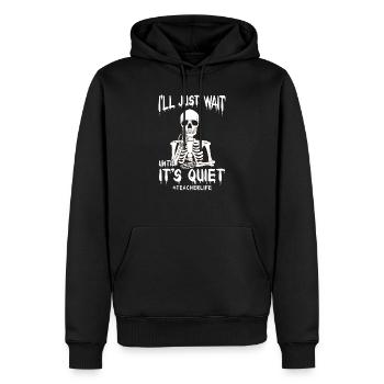 Lehrerleben Halloween Lustige Lehrer Wertschätzung - Männer Premium Bio Hoodie - Schwarz - Vorne - Nico (187cm)