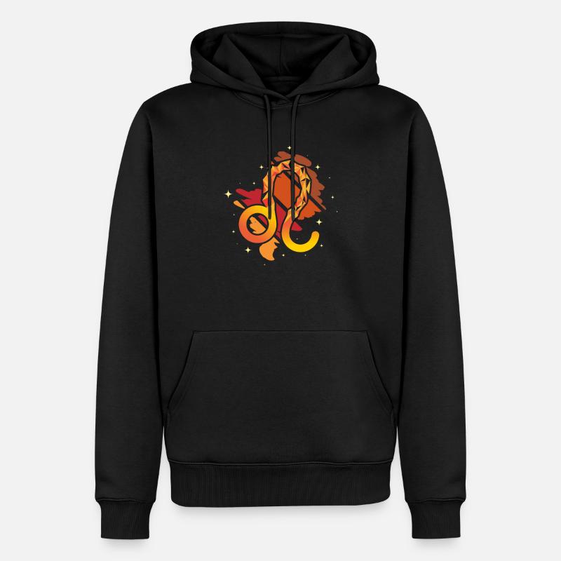 Sternzeichen Löwe - Männer Premium Bio Hoodie - Schwarz