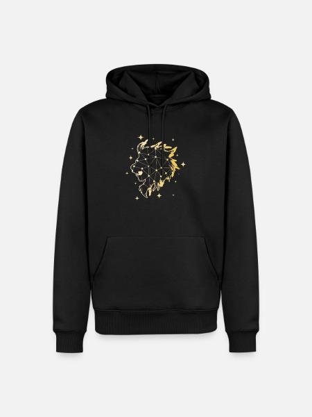 löwe Sternzeichen - Männer Premium Bio Hoodie - Schwarz