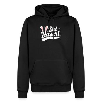 Skihaserl Ski Haserl Skihase Geschenk Apres Ski - Männer Premium Bio Hoodie - Schwarz - Vorne - Nico (187cm)