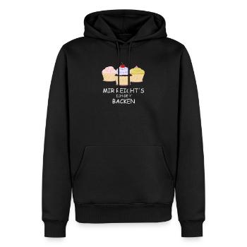 Mir reichts ich geh backen - Bäcker - Männer Premium Bio Hoodie - Schwarz - Vorne - Nico (187cm)