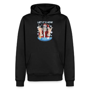 Let it snow Cocaine Ugly Christmas Pull - Sweat à capuche Premium bio Homme - noir - Devant - Nico (187cm)