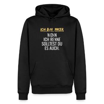 Ich bin Imker, geschenk imker - geschenk für imker - Männer Premium Bio Hoodie - Schwarz - Vorne - Nico (187cm)