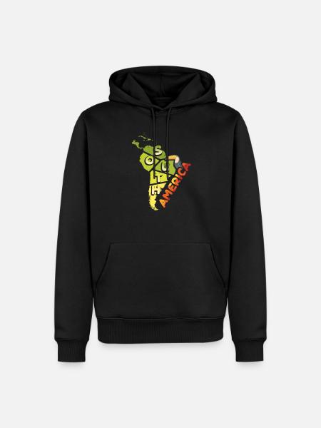 South America - Men’s Premium Organic Hoodie - black