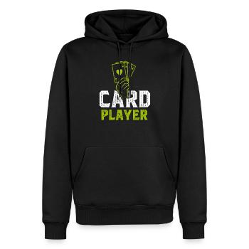 Kartenspiel - Männer Premium Bio Hoodie - Schwarz - Vorne - Nico (187cm)
