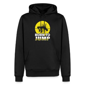 Hochsprung Leichtathletik - Männer Premium Bio Hoodie - Schwarz - Vorne - Nico (187cm)