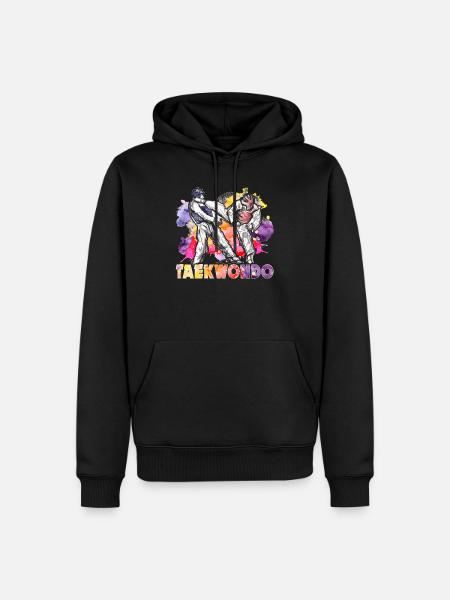 Taekwondo Taekwondo Bunt - Männer Premium Bio Hoodie - Schwarz