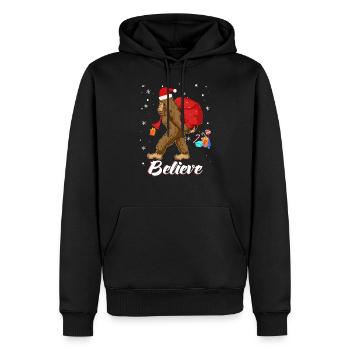 monkeys also believe in christmas - Männer Premium Bio Hoodie - Schwarz - Vorne - Nico (187cm)