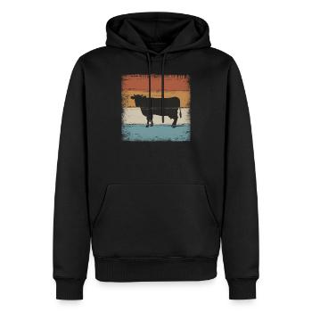 Kuh Bauernhof Tiere Landwirtschaft Geschenk - Männer Premium Bio Hoodie - Schwarz - Vorne - Nico (187cm)