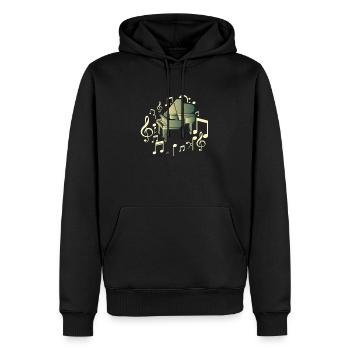 Klavier - Männer Premium Bio Hoodie - Schwarz - Vorne - Nico (187cm)