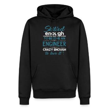 Ingenieur - Männer Premium Bio Hoodie - Schwarz - Vorne - Nico (187cm)