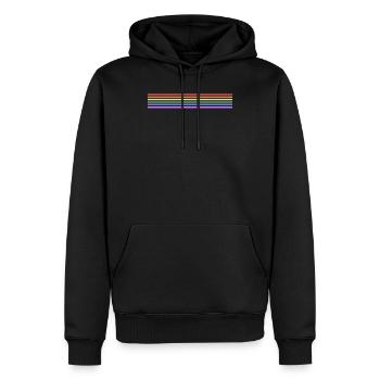 RAINBOW Rainbow Gay Pride LGBTQ - Sweat à capuche Premium bio Homme - noir - Devant - Nico (187cm)