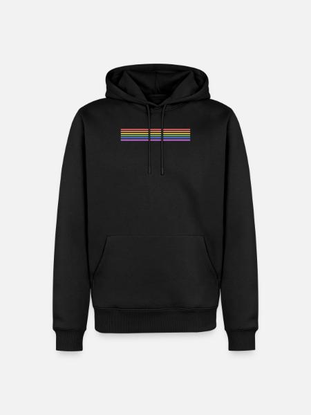 RAINBOW Rainbow Gay Pride LGBTQ - Men’s Premium Organic Hoodie - black