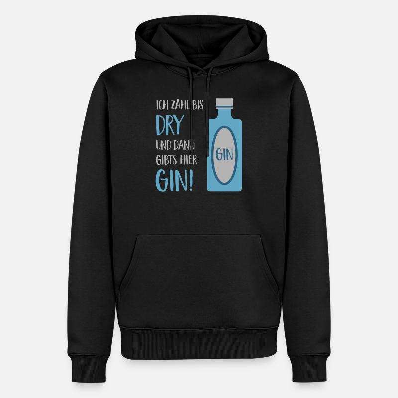 GIN - Männer Premium Bio Hoodie - Schwarz
