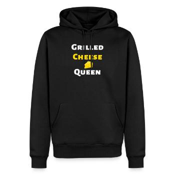Grilled Cheese Queen - Sweat à capuche Premium bio Homme - noir - Devant - Nico (187cm)