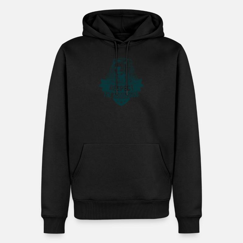 Respektiere das Murmeltier - Männer Premium Bio Hoodie - Schwarz