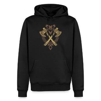 Viking Odin - Men’s Premium Organic Hoodie - black - Front - Nico (187cm)