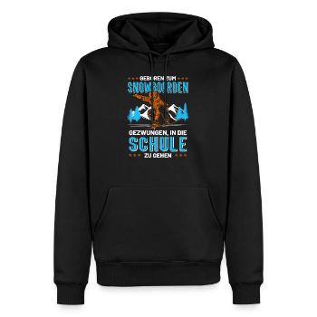 Schüler Snowboard Snowboarder lustiger Spruch - Männer Premium Bio Hoodie - Schwarz - Vorne - Nico (187cm)