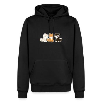 Cadeaux mignons Shiba Inu - Sweat à capuche Premium bio Homme - noir - Devant - Nico (187cm)