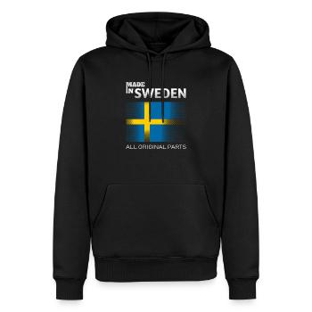 Schweden made in geboren Fahne schwedisch - Männer Premium Bio Hoodie - Schwarz - Vorne - Nico (187cm)