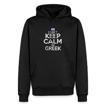 Grieche Griechenland - Männer Premium Bio Hoodie - Schwarz - Vorne - Nico (187cm)