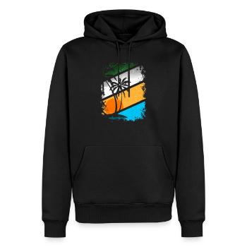 Sommer Sonne Strand Palmen Urlaub Ferien - Männer Premium Bio Hoodie - Schwarz - Vorne - Nico (187cm)