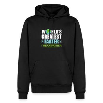 Worlds Greatest Farter I Meant Father Vater Gift - Männer Premium Bio Hoodie - Schwarz - Vorne - Nico (187cm)