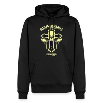 Wien Simmering - Männer Premium Bio Hoodie - Schwarz - Vorne - Nico (187cm)