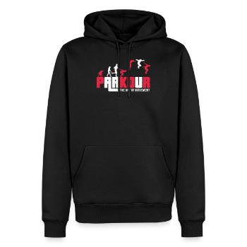 Parkour freerunning parkour runner cadeau - Sweat à capuche Premium bio Homme - noir - Devant - Nico (187cm)