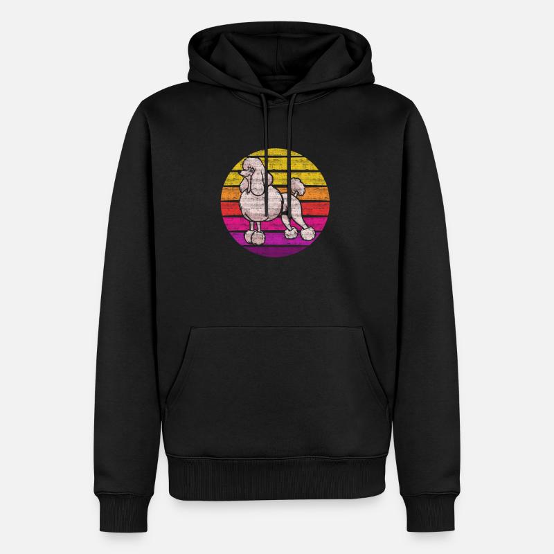 caniche - Sweat à capuche Premium bio Homme - noir