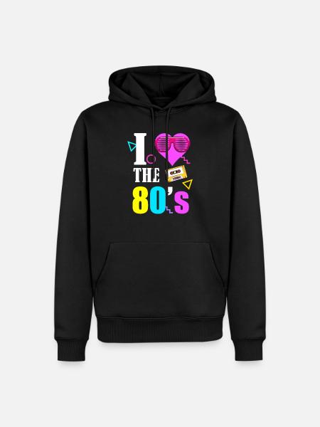 80s 90s 80s 90s - Men’s Premium Organic Hoodie - black
