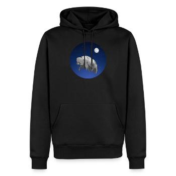 Tardigrade water bear ecdysozoa space - Men’s Premium Organic Hoodie - black - Front - Nico (187cm)