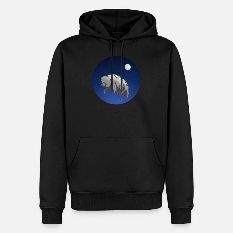 Tardigrade eau ours ecdysozoa espace - Sweat à capuche Premium bio Homme - noir