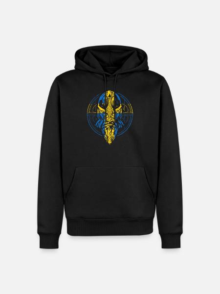 Schwedischer Wikinger - Männer Premium Bio Hoodie - Schwarz