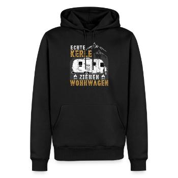 Wohnwagen Wohnmobil Camping Opa Spruch Geschenk - Männer Premium Bio Hoodie - Schwarz - Vorne - Nico (187cm)