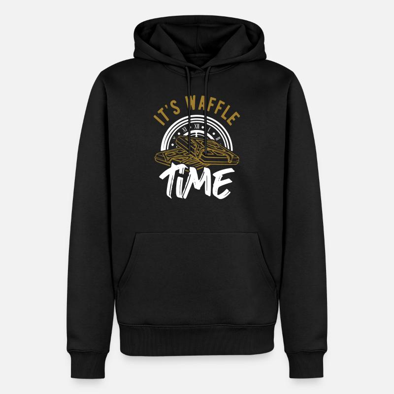 Waffel - Männer Premium Bio Hoodie - Schwarz