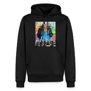 Schachmeister Schimpanse Schach Geschenk - Männer Premium Bio Hoodie - Schwarz - Vorne - Nico (187cm)