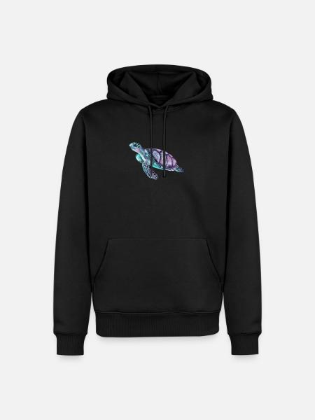 Schildkröten flirten nicht, sie turteln. - Männer Premium Bio Hoodie - Schwarz