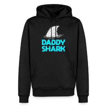 daddy shark shark fin - Men’s Premium Organic Hoodie - black - Front - Nico (187cm)