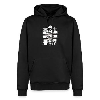 Electrical Engineer - Born to give you power - Männer Premium Bio Hoodie - Schwarz - Vorne - Nico (187cm)